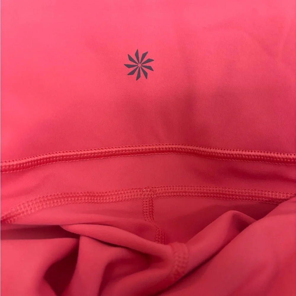 Athleta Punch Pink Crop leggings with Pockets - Picture 5 of 6